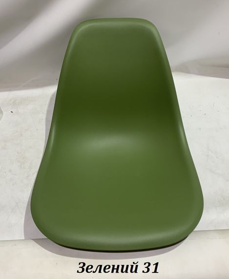Стул обеденный пластиковый на буковых ножках Nik N Eames DSW, цвет сиденья Зеленый 31 | Зображення 1