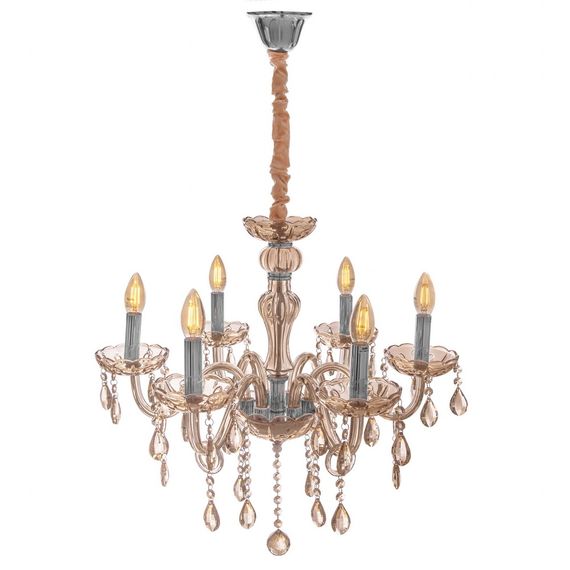 Люстра свеча подвесная хрустальная E14 40W CH (BCL-684S/6) | Зображення 5