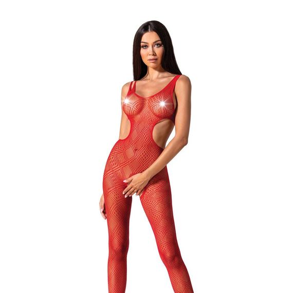 Еротичний бодістокінг з малюнком Passion BS085 red, One size