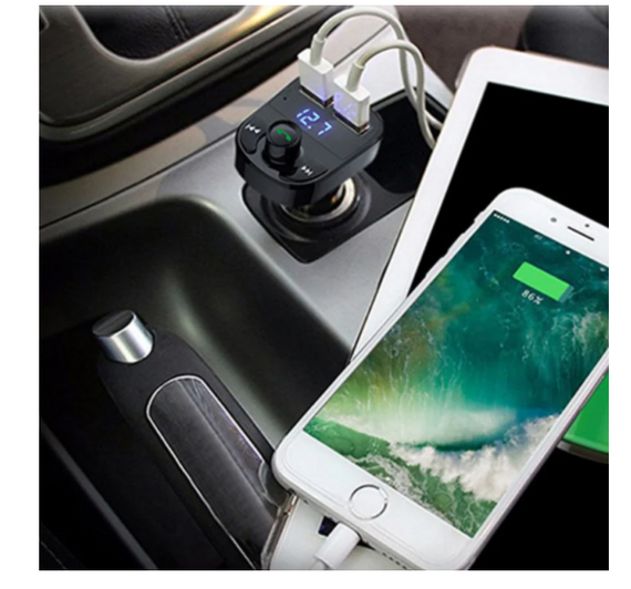 FM модулятор трансмітер в авто Car X8 MP3 ∙ 2 USB роз'єми ∙ micro SD ∙ Bluetooth | Зображення 3