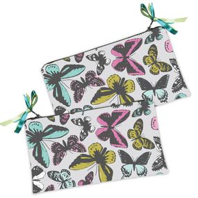 Косметичка жіноча Разноцветные бабочки 20х12 см (K_K8030)