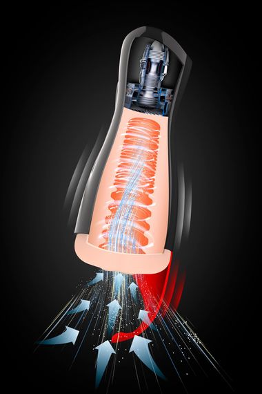 Преміум-вібромастурбатор Real Body - Real Sucking Pussy 2, всмоктування, звук, стимуляція промежини | Зображення 6