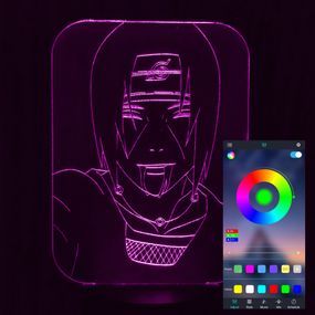 Акриловый светильник-ночник управление с телефона Учиха Итачи tty-n000520