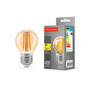 Світлодіодна лампа TITANUM  Filament G45 4W E27 2200K бронза