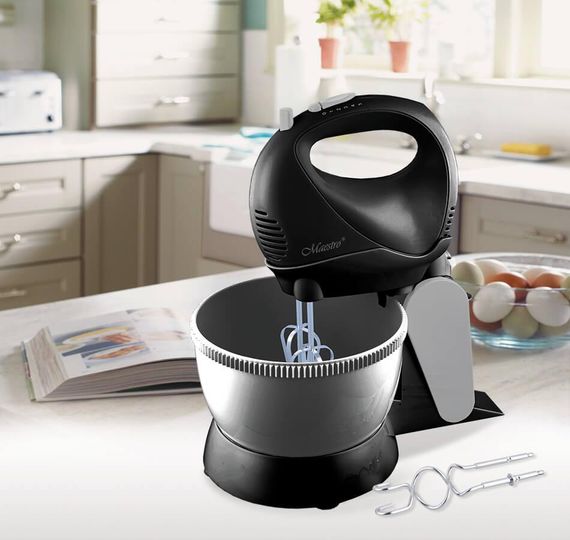 Міксер з обертовою чашею Maestro MR-550, 600 Вт, для збивання і замішування тіста | Зображення 1