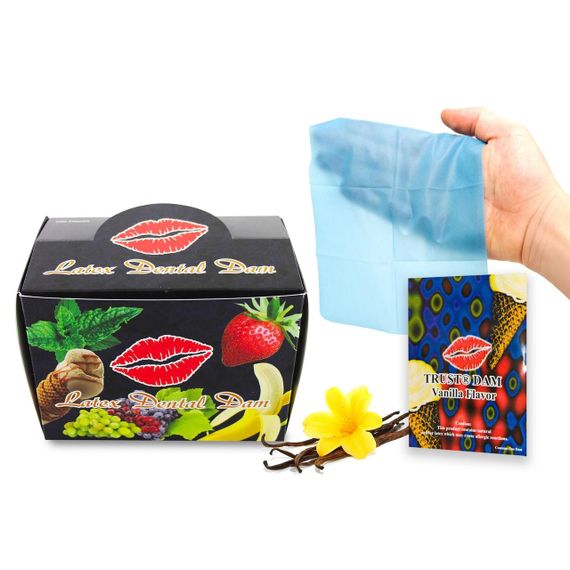 Набор латексных салфеток Latex Dental Dams Vanilla 100 шт sexstyle