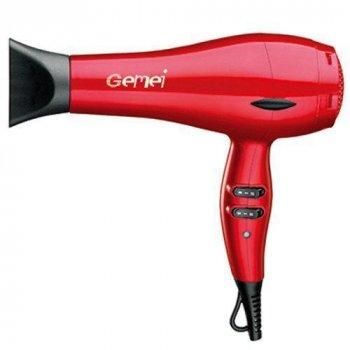 Фен для сушіння укладання волосся Gemei Gm-1770 2200 Вт електрофен червоний