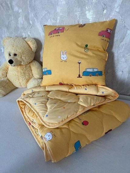 Ковдра закрита з подушкою дитяча Arda 21794 105х135 см жовта | Зображення 3