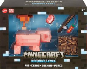 Фігурка Майнкрафт Свиня Оригінал Mattel Minecraft Pig з аксесуарами