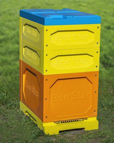 Улей ППУ «BeeStar» (1 корпус Дадан 300 мм + 2 магазина на 8 рамок) — цветной