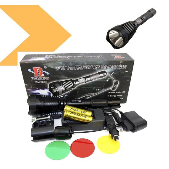 Ліхтар Police BL-Q2800-T6, 1180 лм, під рушницю, виносна кнопка, 2х18650, 3 фільтри, ЗУ 220V/12V (47274-2800_642) | Зображення 1