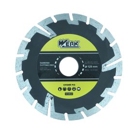 Диск алмазний сегментований, глибокий різ 125х7.5х22,23 Werk
