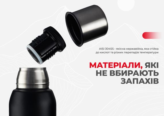 Термос Naturehike Q-9H NH19SJ010, 304 сталь, 1.0 л, чорний | Зображення 6