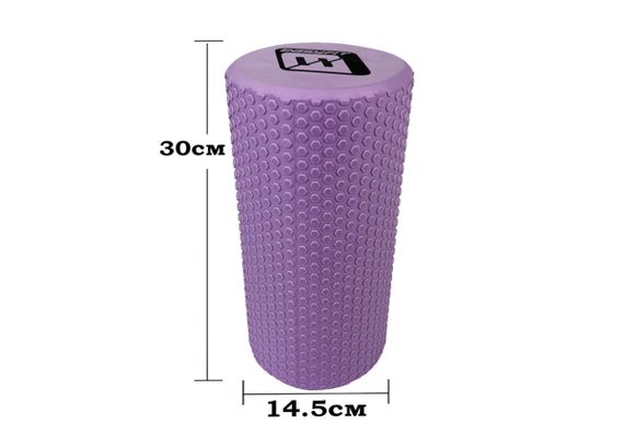 Масажний ролик EasyFit Foam Roller 30 см Бузковий (EF-2024-V) | Зображення 1
