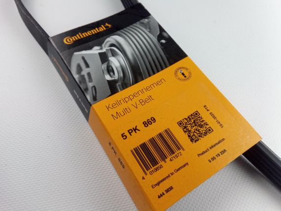 Ремінь генератора струмковий Lanos 1.5 (без ГУР), Conti Tech (5PK869) (96144932) | Зображення 2