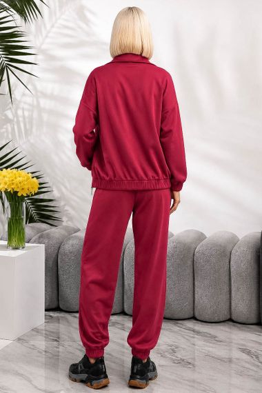 Костюм жіночий повсякденний, колір бордовий, 257R133 | Зображення 1