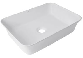 Раковина накладна Qtap Virgo 490х350х110 мм, White, прямокутна, без донного клапана QT18112261WN