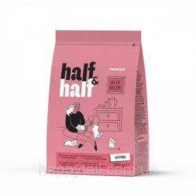 Корм сухой HalfHalf для котят с говядиной 300 г