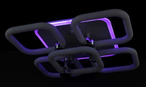 Люстра світлодіодна стельова LED світильник для квартири на стелю лед з пультом 26949 Білий 12х39х39 см. | Зображення 7