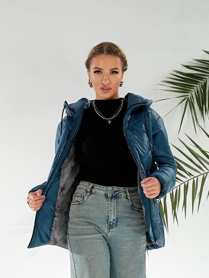 Утеплена куртка, арт.417/1, аква | Зображення 4