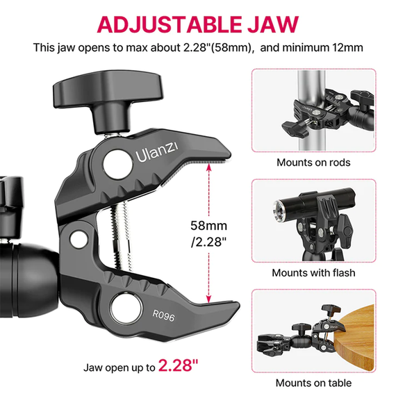 Шарнірне кріплення Ulanzi R096 Double Super Clamp (UV-2870 R096) | Зображення 5