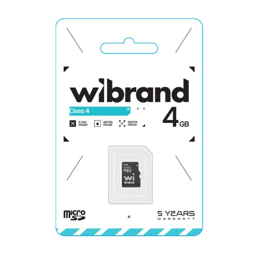 Карта пам'яті microSDHC 4Гб Сlass 4 Wibrand | Зображення 1