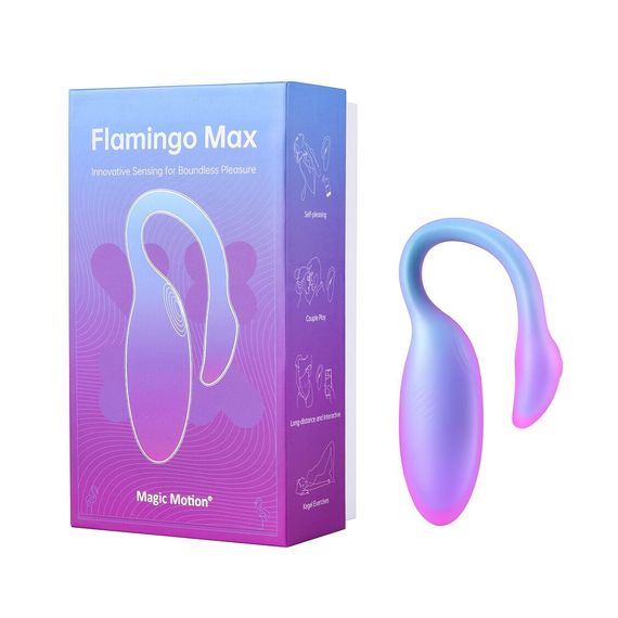 Смарт-виброяйцо Magic Motion Flamingo Max Orange 2 в 1: виброяйцо и тренажер Кегеля, 10 режимов, Синий | Зображення 8