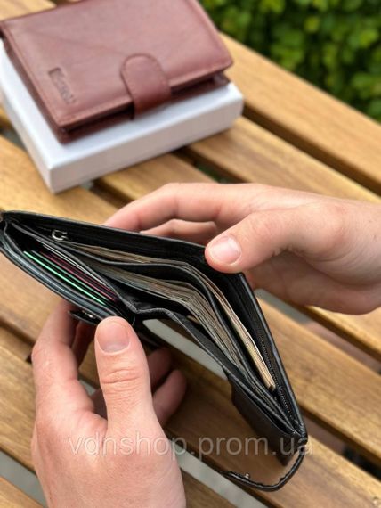 Мужской кожаный кошелек люкс, мужское портмоне натуральная кожа HORTON 301B | Зображення 4