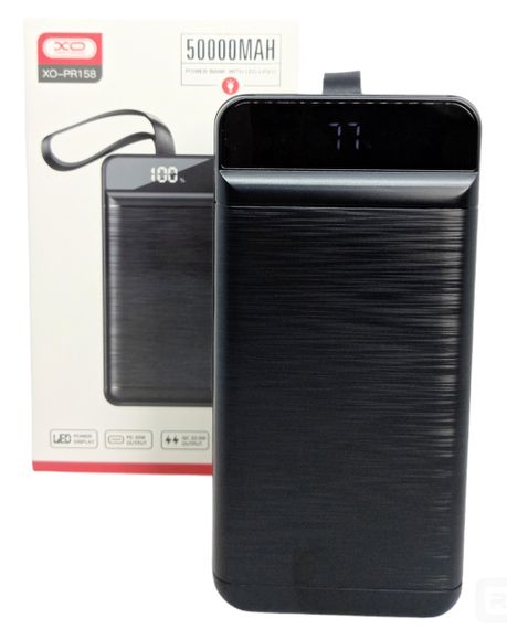 Power Bank 50000 mAh 22,5 W XO PR158 реальна ємність швидке заряджання зовнішній акумулятор павербанк