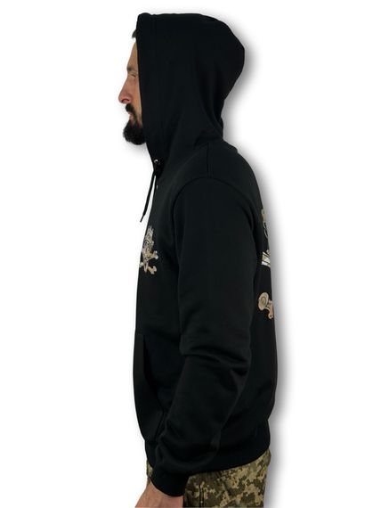 Чорна ХУДІ з принтом "JOLLY ROGER" Розмір S | Зображення 3