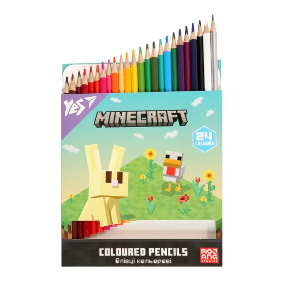 Набір кольорових олівців YES Minecraft 290776 24 кольори | Зображення 2