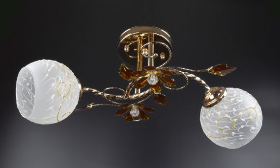 Люстра стельова на 2 лампочки 25198 Коричневий 22х27х47 см.