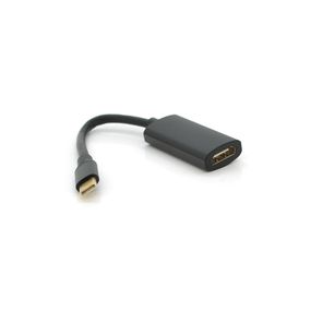 Конвертер Type-C (тато)/HDMI (мама), 15cm, круглий, Black-gray