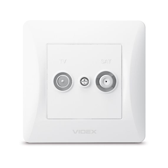 Комбінована телевізійна розетка TV+SAT VIDEX BINERA VF-BNSK2TVSATE-W біла | Зображення 2