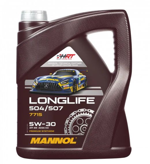 Моторна олива Mannol 7715 Longlife 504/507 5w30 5л SN C3 MB 229.51 VW 504