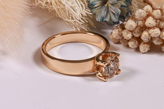Женское кольцо с шипами с мауссанитом 1ct | Зображення 4