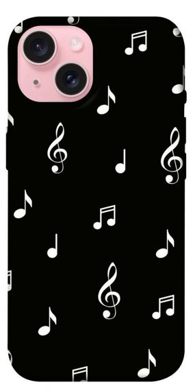 Чохол з картинкою Notes on black для Apple iPhone 15 (6.1")