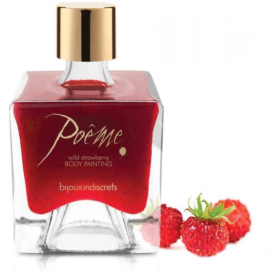 Їстівна фарба для тіла Bijoux Indiscrets Poеme - Wild Strawberry, 50г | Зображення 2