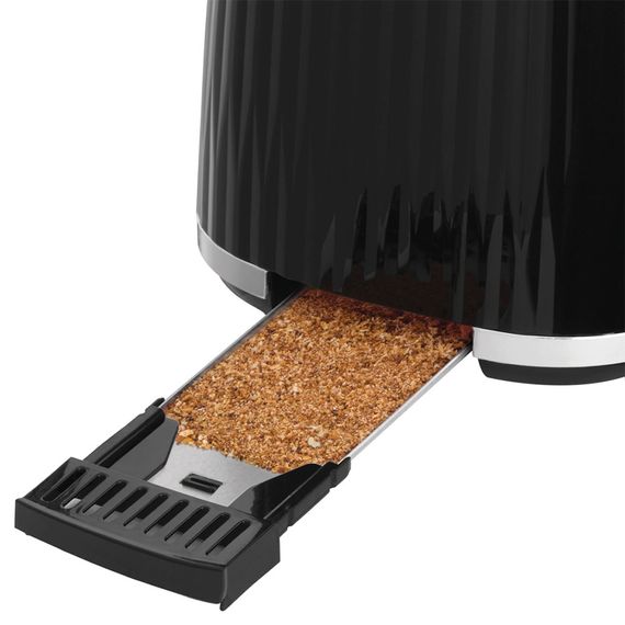 Тостер Russell Hobbs Eden 800Вт, пластик, підігрів, розморожування, чорний (27371-56) | Зображення 4