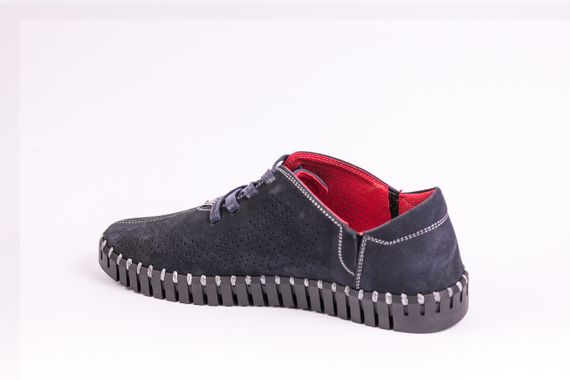 Мокасини з перфорацією, сині 41 розмір | Зображення 1