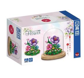 Конструктор 00975 “Цветы”, колба, деревянная основа, в коробке (6980647260637)