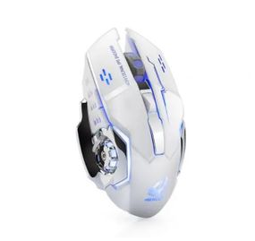 Беспроводная игровая мышка X8 WolF подсветка USB Charge со встроенным аккумулятором White