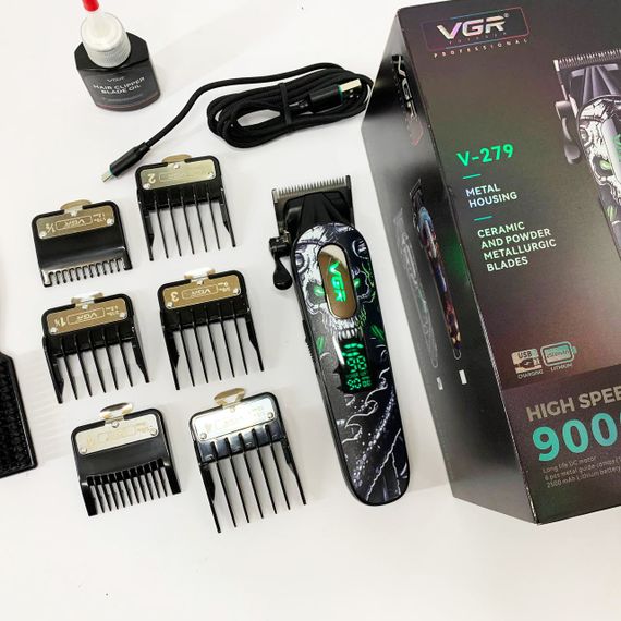 Перукарські машинки професійні VGR, Машинка для стрижки на акумуляторі, Тример з регульованою довжиною RV-87 | Зображення 2