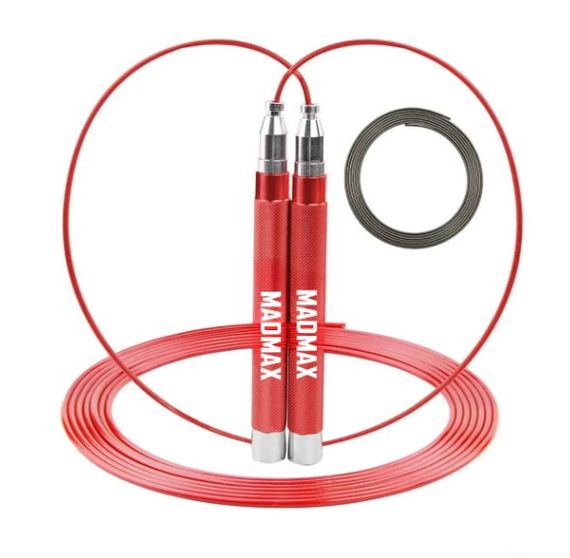 Скакалка швидкісна на підшипниках алюмінієва MadMax MFA-286 Speed jump rope Red 3 м (MFA-286-RED-U)