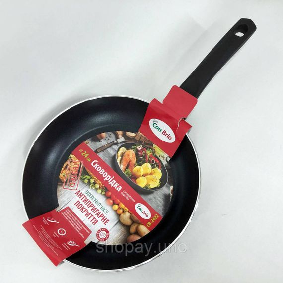 Глубокая сковорода для индукционной плиты Con, Сковородка качественная удобная на кухню VO-68 | Зображення 5