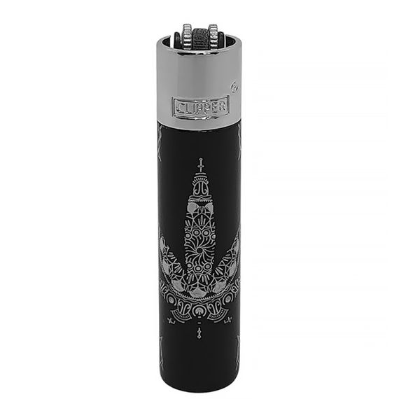 Запальничка Clipper Металева Газова "Yantra Weed Silver" | Зображення 3