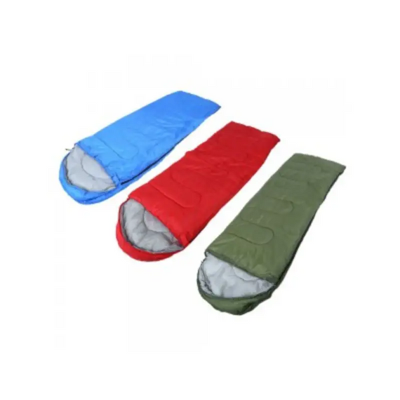 Туристичний широкий утеплений спальний мішок до -15 °C, спальник із нейлону з котоновою підкладкою і чохлом | Зображення 1