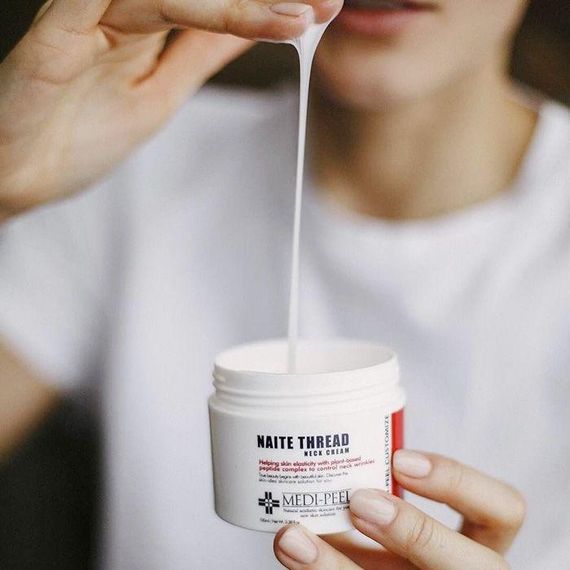 Подтягивающий крем для шеи Medi-Peel Naite Thread Neck Cream с пептидным комплексом 100 мл | Зображення 1