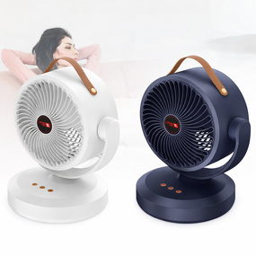 Акумуляторний міні вентилятор VU-05/FS-25 з поворотом / Вентилятор Mini fan з LED-підсвічуванням та USB