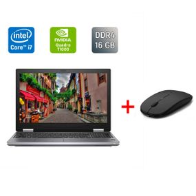 Мобільна робоча станція Б-клас Dell Precision 7540 / 15.6" (3840x2160) IPS / Intel Core i7-9850H (6 (12) ядер по 2.6 - 4.6 GHz) / 16 GB DDR4 / 512 GB SSD / nVidia Quadro T1000, 4 GB GDDR5, 128-bit / WebCam / TouchID б/в + Подарунок  Бездротова миша